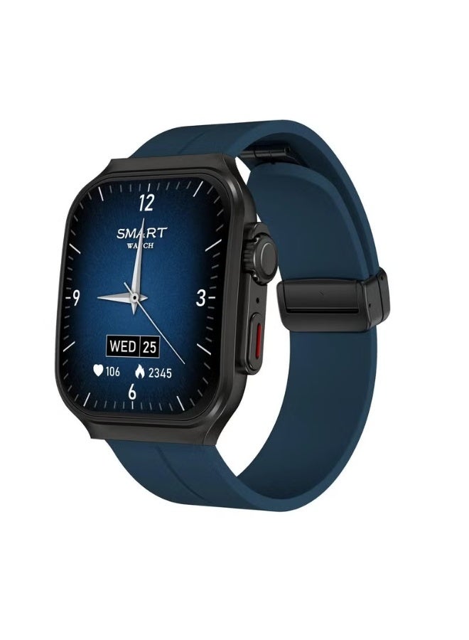 Smartbarry ساعة ذكية بشاشة منحنية OV88 للرجال والنساء – شاشة HD بحجم 2.01" ، أكثر من 120 وضع رياضي ، مراقبة معدل ضربات القلب و SpO2 ، مكالمات بلوتوث ، متتبع لياقة بدنية عصري لنظامي Android و iOS - Image 1